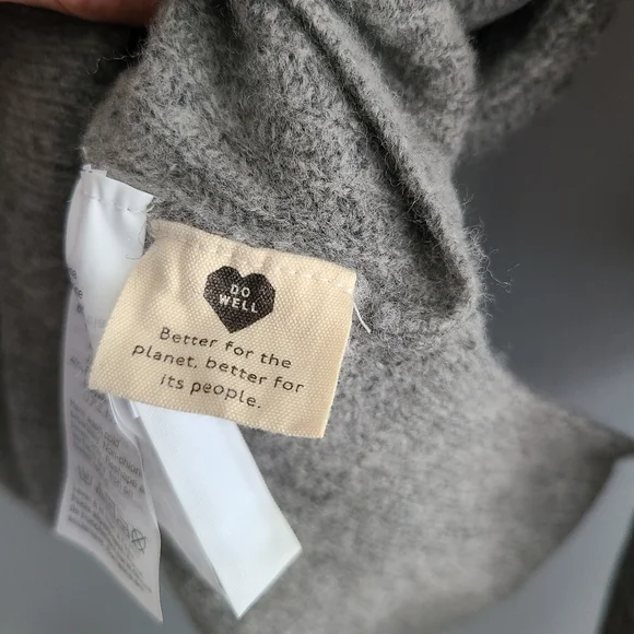 Madewell Ribbed Lyle Henley Heather Grey Sweater - Picture 8 of 8